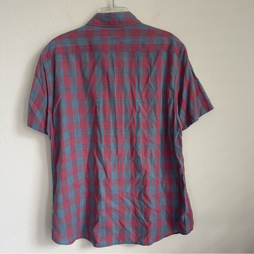 Faherty Checkered Button Down Short Sleeve Shirt - image 3